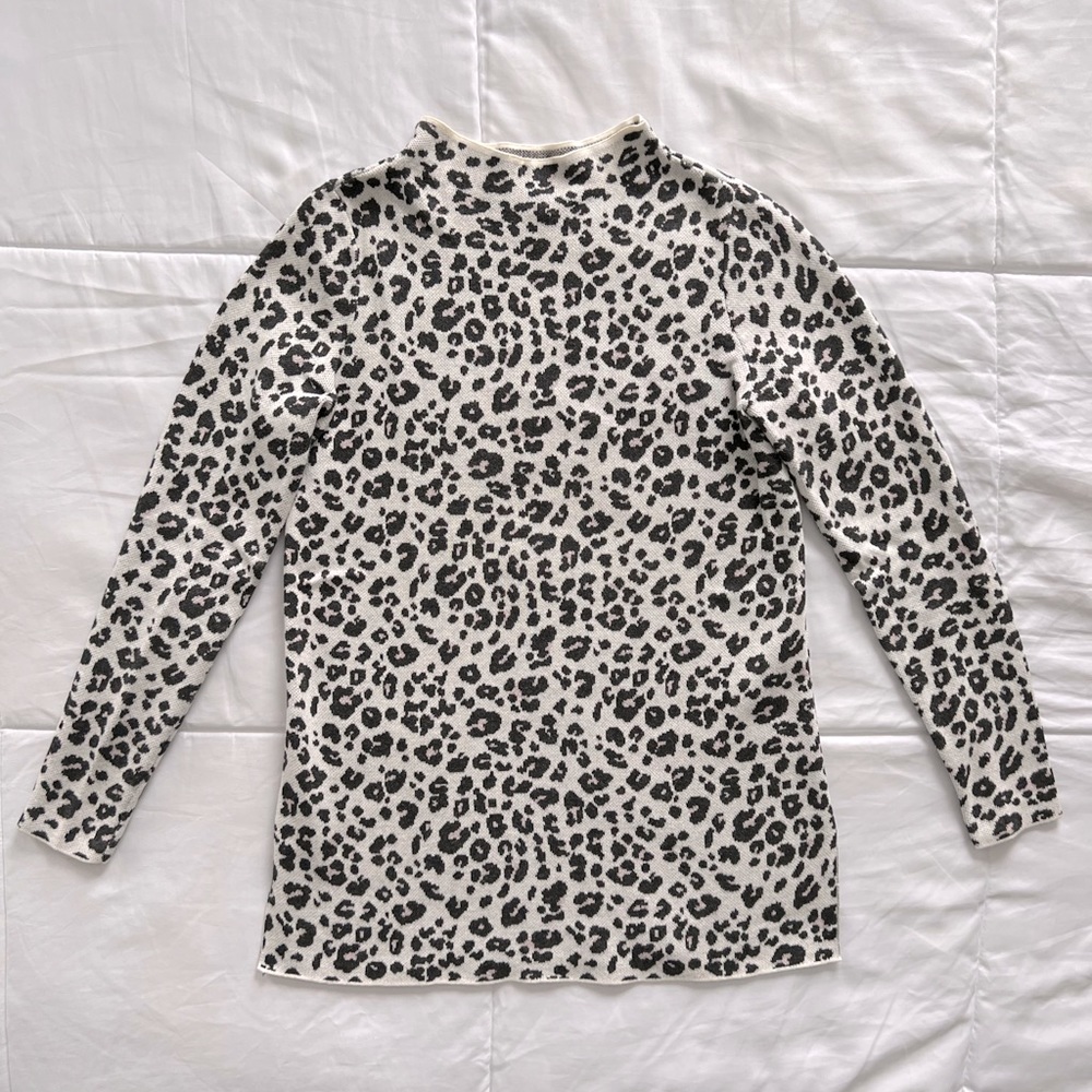 LOFT Outlet Leopard Tunic Sweater XXSP
